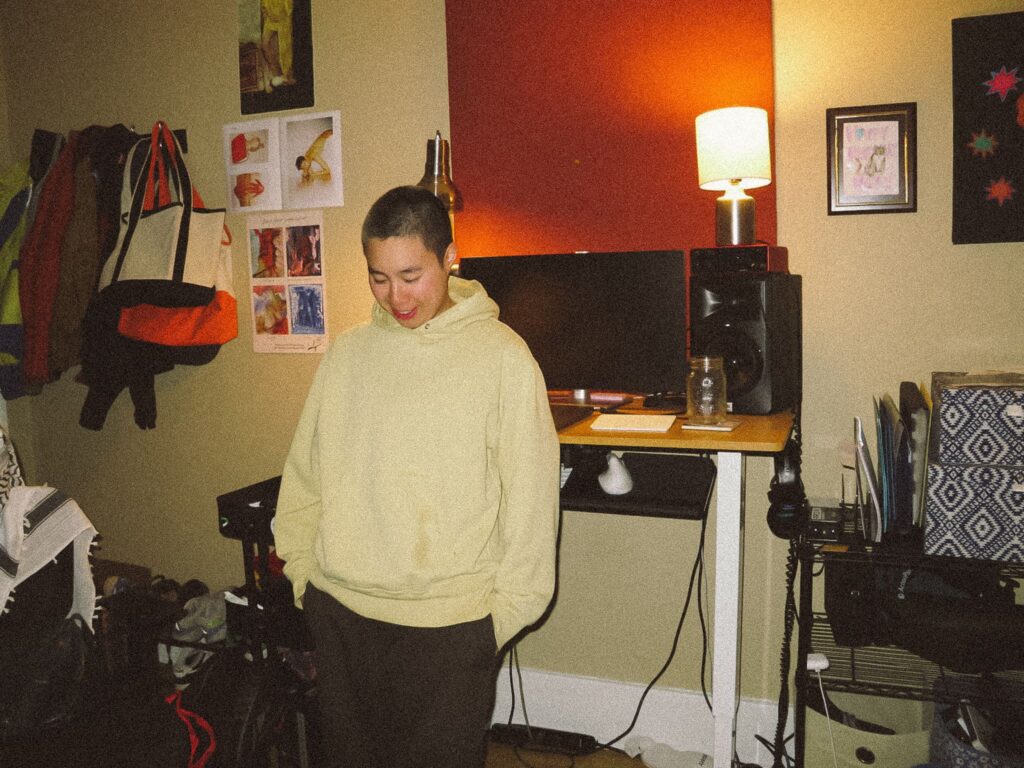 Photograph of a Queer Musician in Denver at their photography session by Queer Joy Photo
